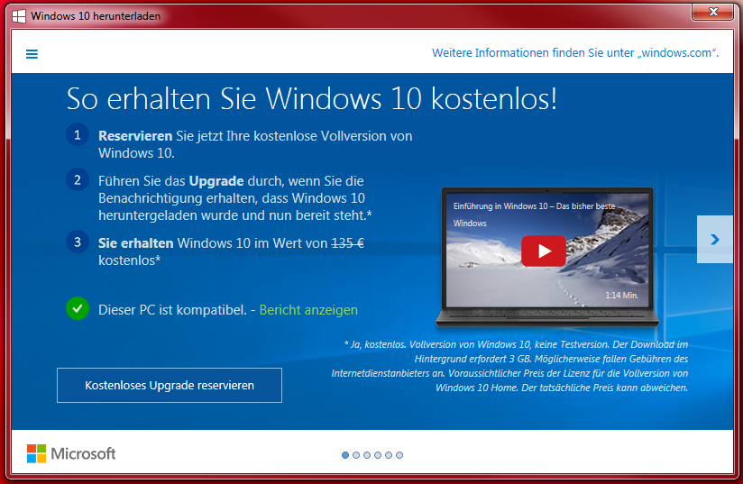 Betriebssystem: Umstieg auf Windows 10 